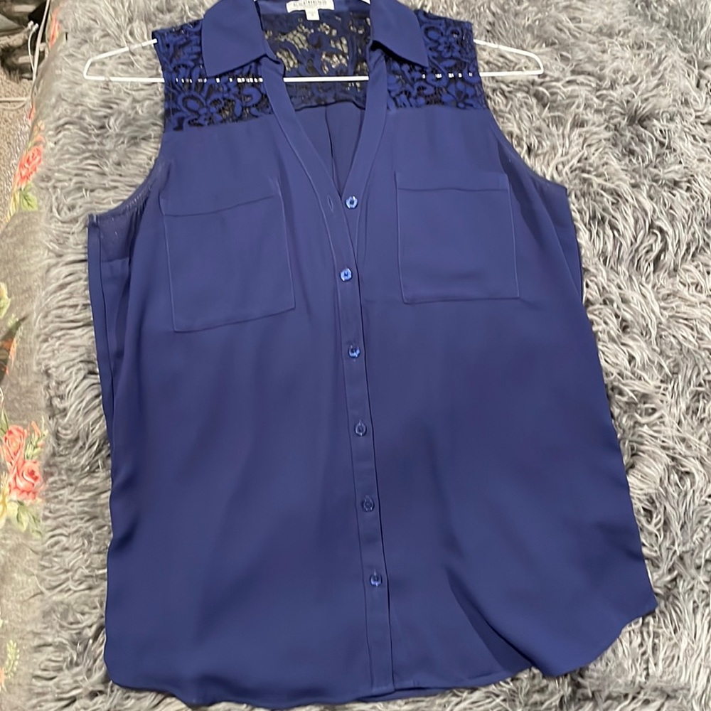 Excellent condition.Express-The Portofino Shirt- blouse-blueish/purpleish